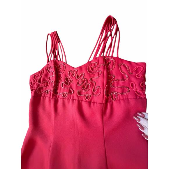 Celavie Collection Red Gown with Sequin Embellishment - Picture 13 of 16